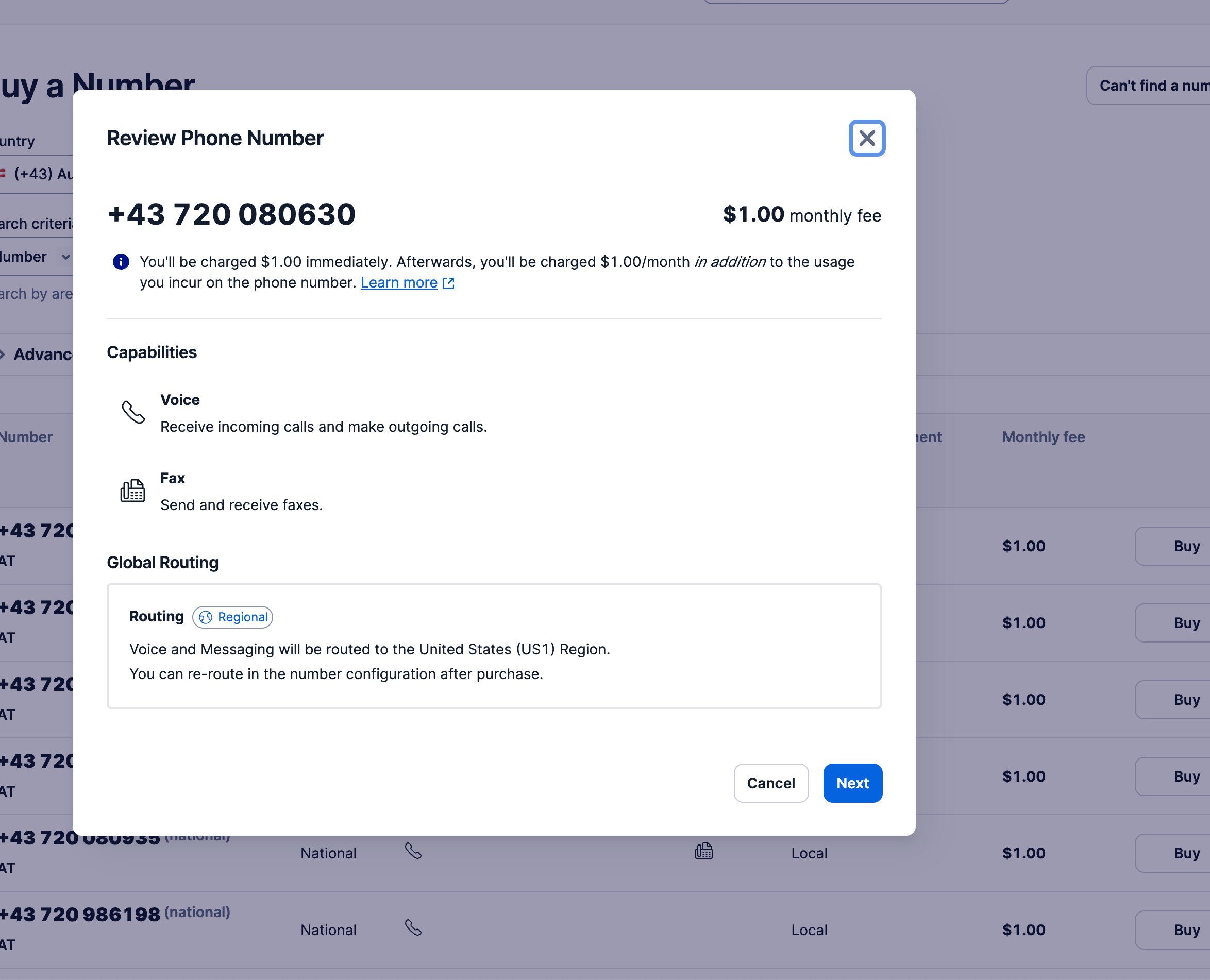 Twilio Review Number